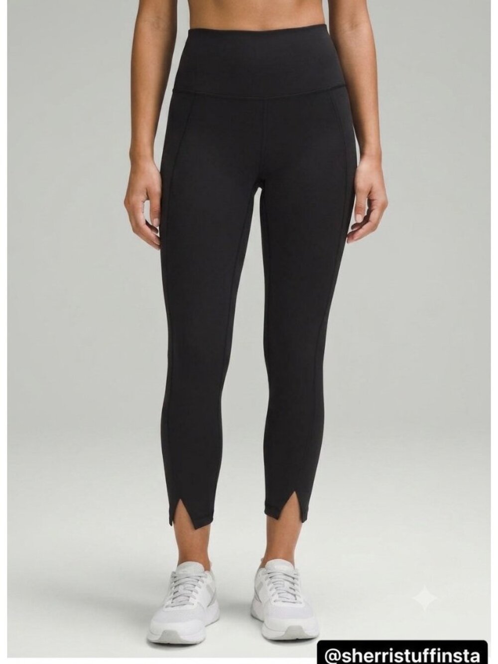 Like New Lululemon Wunder Train High-Rise Tight 25" Hem Slit Black Leggings 6
